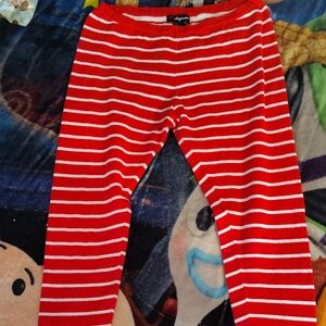 Womens Red Striped Bottoms